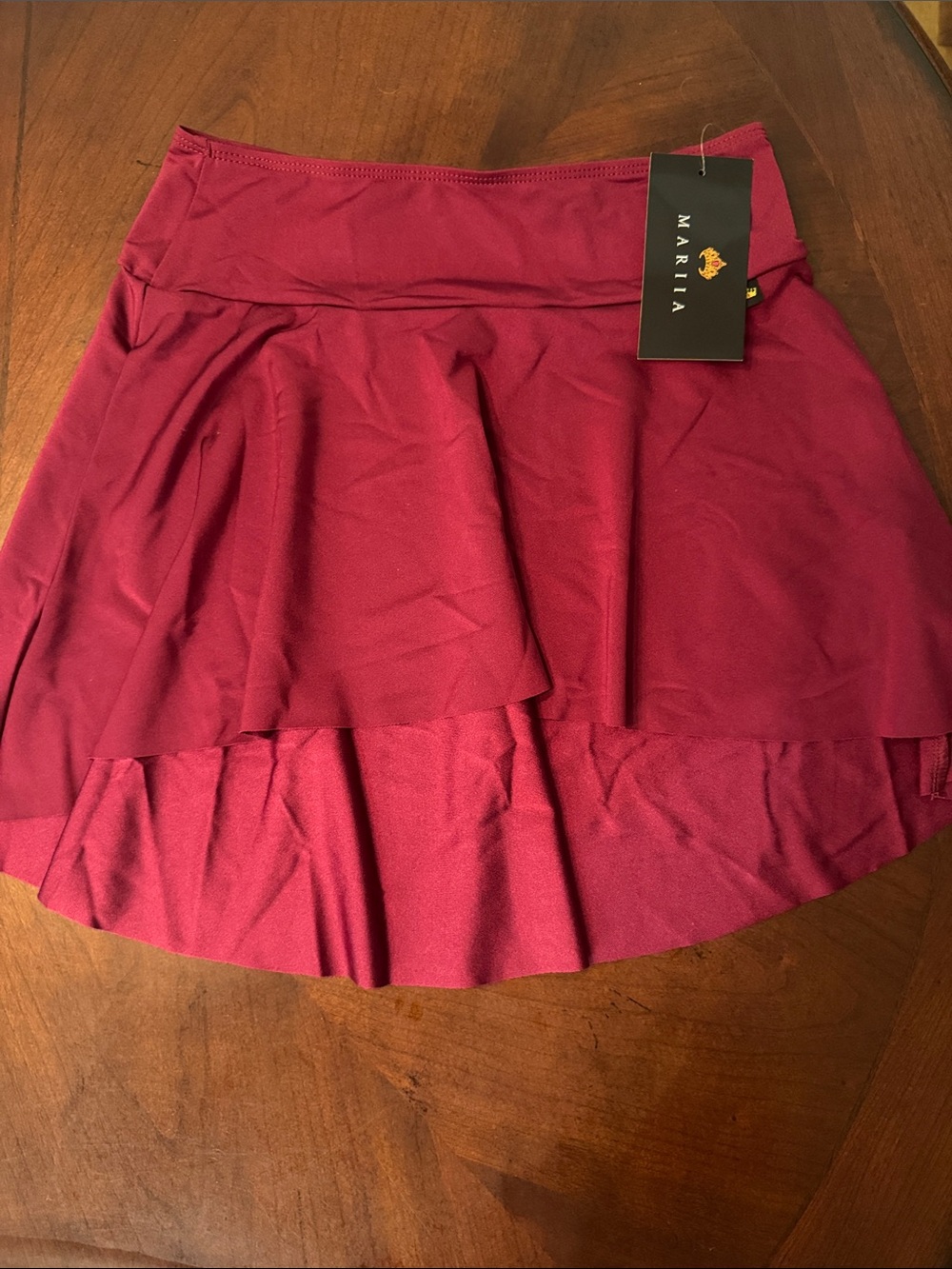 Marika Women’s BurgundyHigh-Low Dance/Ballet Skirt